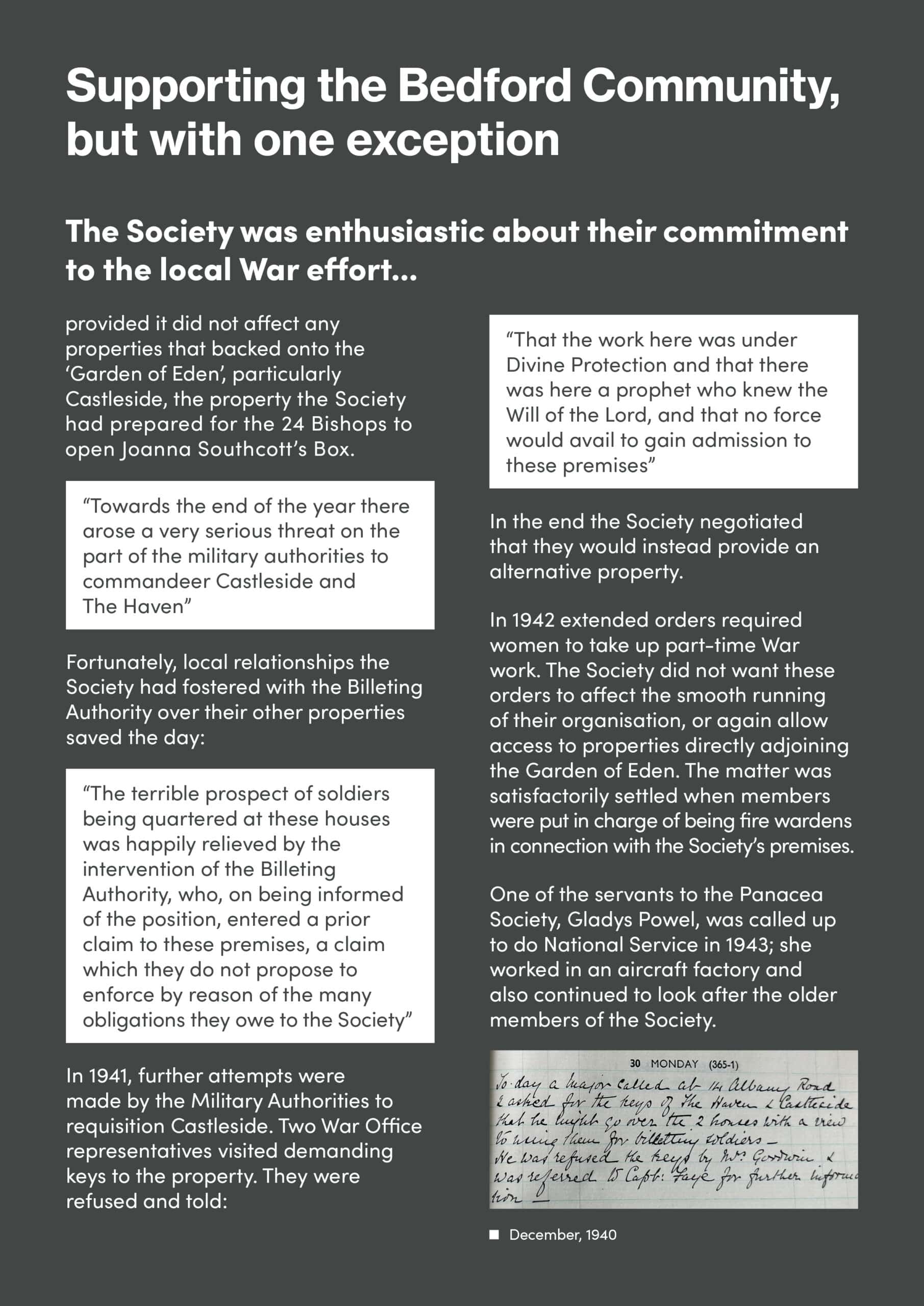 Panacea Museum Exhibition - Second World War