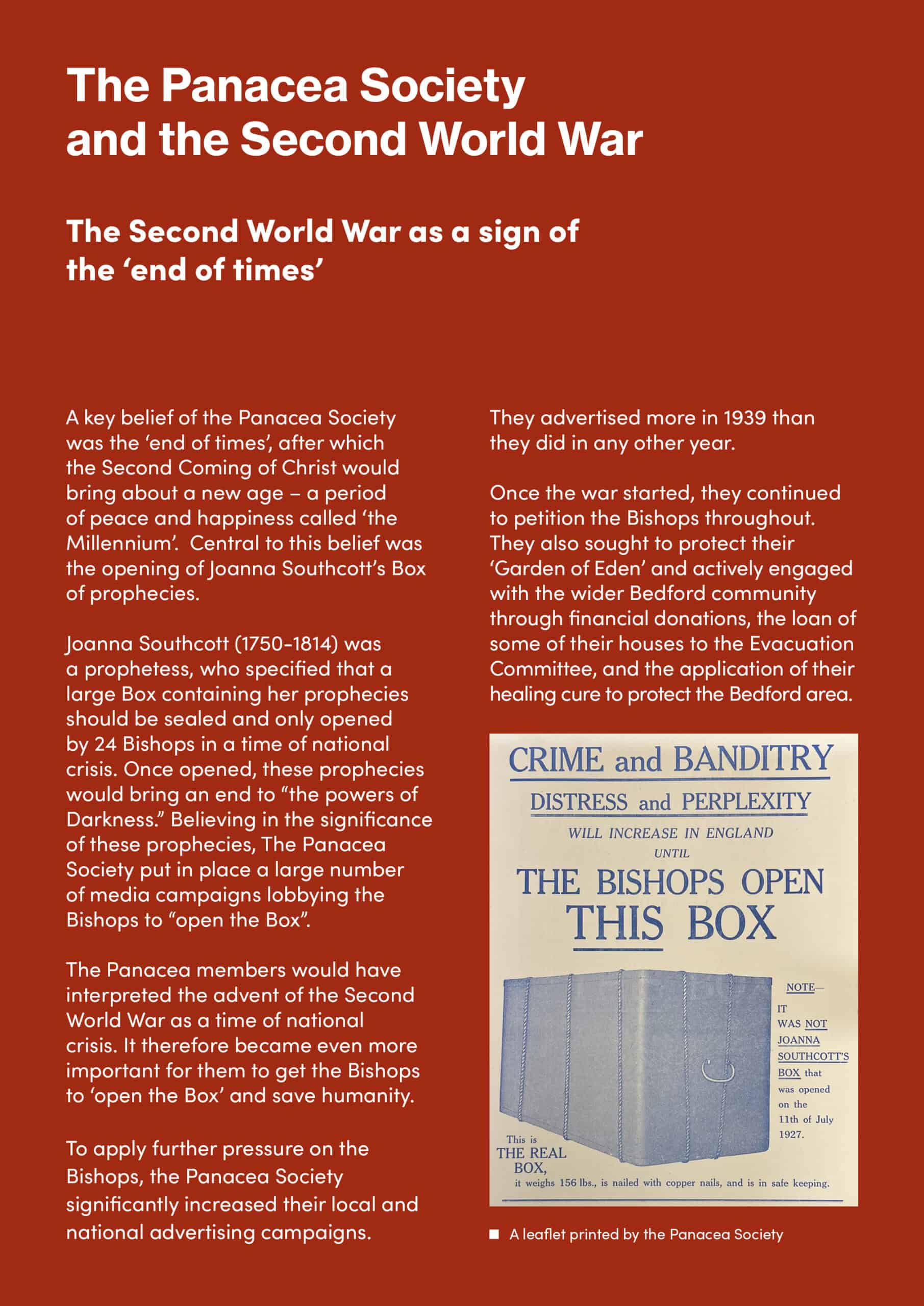 Panacea Museum Exhibition - Second World War