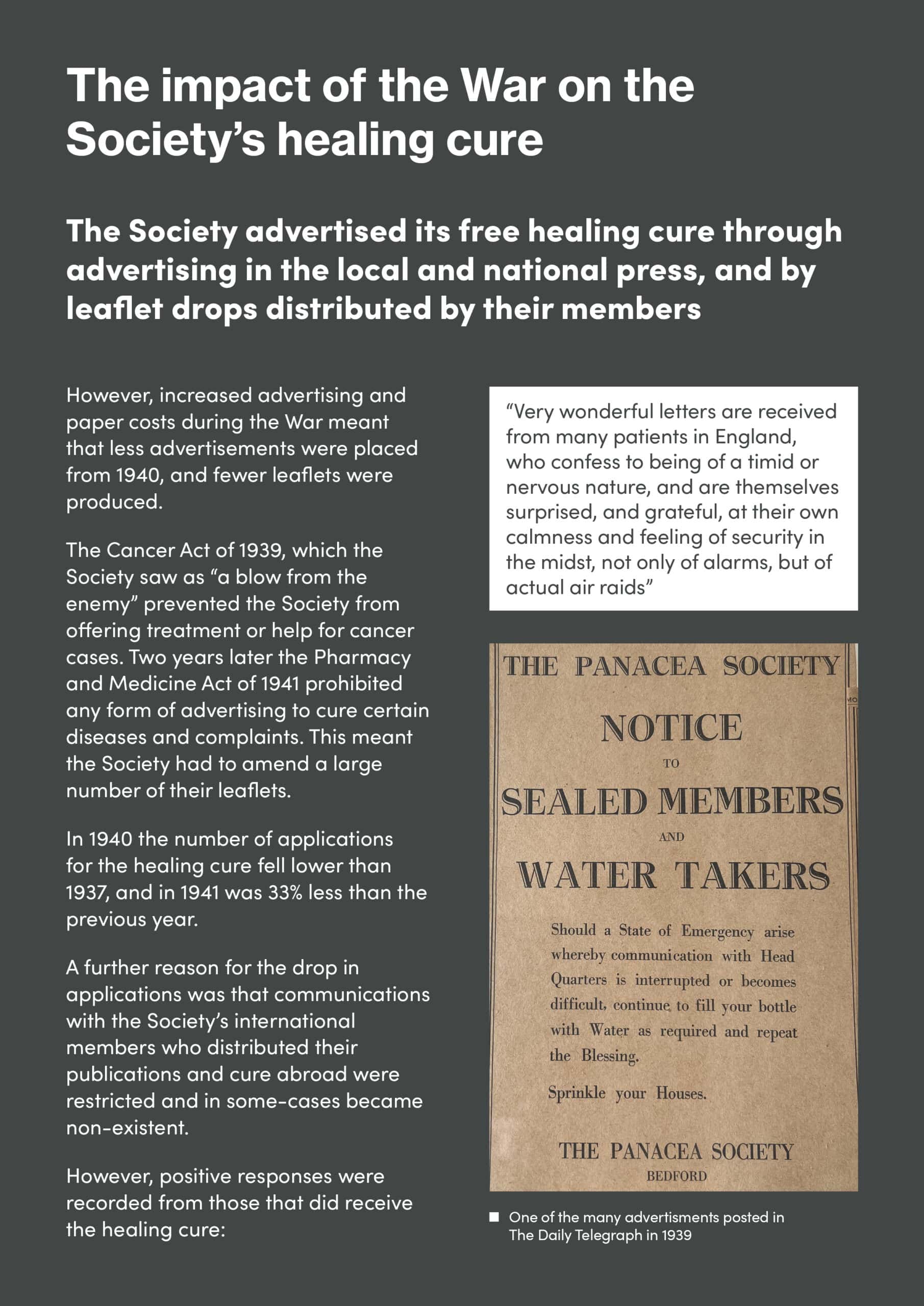 Panacea Museum Exhibition - Second World War