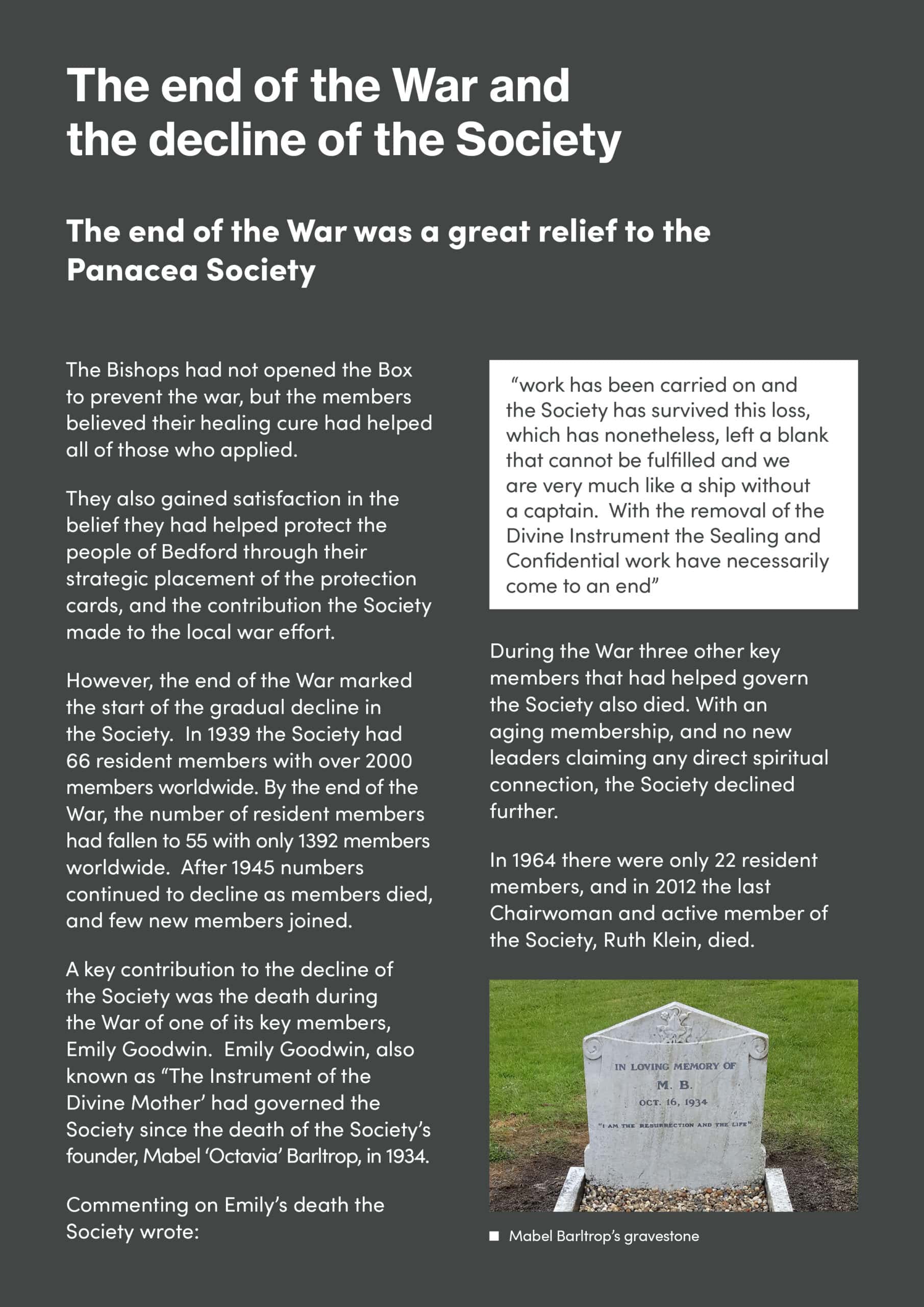 Panacea Museum Exhibition - Second World War